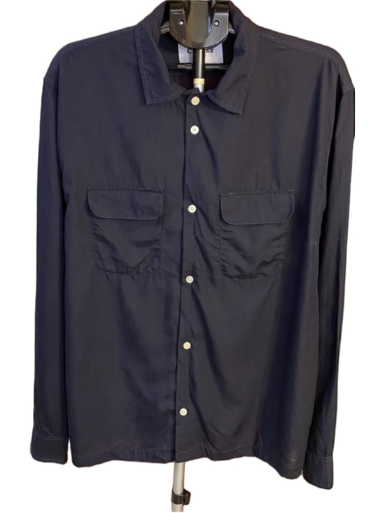 Corridor Other - Corridor NYC Mens XL Lyocell Camp Collar Shirt Midnight Navy Button Up